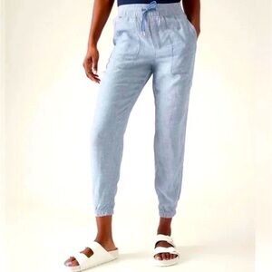 Athleta Cabo Linen Chambray Joggers Size 10
Drawstring Pull-on Pants